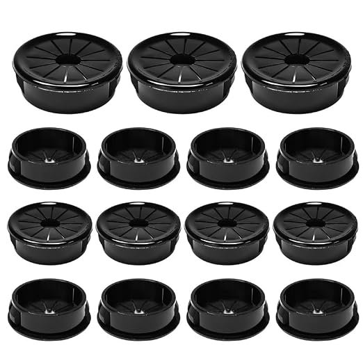15PCS Cable Grommets, 1-1/4" Desk Hole Cover Petal Shaped Buckle Type Nylon by EASYEAH