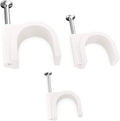 Pro-Grade, Cable Clips with Steel Nails 5mm, 9mm Wire Holders and Tacks 100 Per by Unknown
