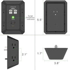 USB Wall Charger, Surge Protector, QINLIANF 5 Outlet Extender - Image 7