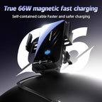 Magnetic Phone Holder Car Wireless Charger, 66W Fast Charging Phone Mount 360 - Image 2