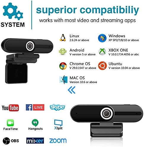 4K Webcam, HD Webcam 8MP- Laptop PC Desktop Computer Web Camera - Image 6