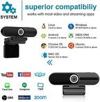 4K Webcam, HD Webcam 8MP- Laptop PC Desktop Computer Web Camera - Image 6