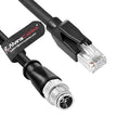 Alvin's Cables M12 X Coded 8 Pin Male to RJ45 Shielded Ethernet Cable M12 8 by AlvinsCables