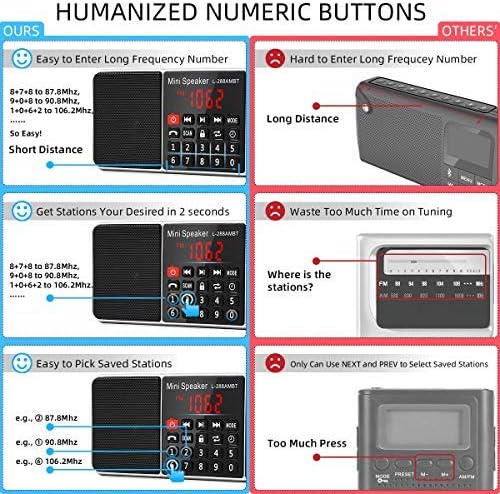 PRUNUS J-288 Portable Radio AM FM Radio - Image 7