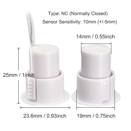 Magnetic Reed Switch RC-36 NC Recessed Wired Window Door Contact Sensor - Image 2