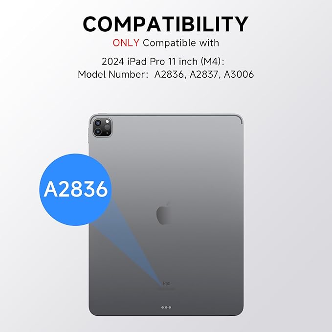 ONLY fit for 2024 M4 iPad Pro 11 inch Case - Image 3