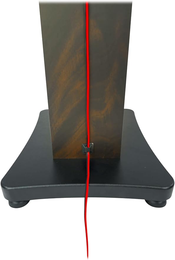 Rockville SS28D Premium 28" Dark Wood Speaker Stands, Solid MDF, Dual Top Plates - Image 4
