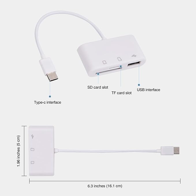 SD Card Reader for Android, Micro SD Card to USB Adapter, USB C SD Card Reader - Image 7