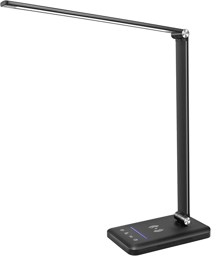 LED Desk Lamp with Night Light, Fast Wireless Charger, USB Charging Port - Image 9