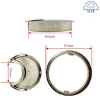 HAHIYO 2Pcs 2.4Inch/60mm Brushed Silver Zinc Alloy Desk Grommet Wire Grommet - Image 2