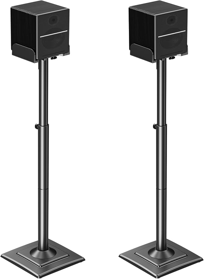MOUNTUP Universal Speakers Stands Pair 34" to 43.3" Height Adjustable Holds - Image 9