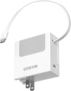 Portable USB Phone Charger Block, Retractable Wall Charger by GITRYIN