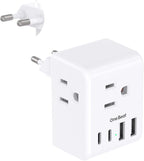 European Travel Plug Adapter, International Power Adapter by OneBeat