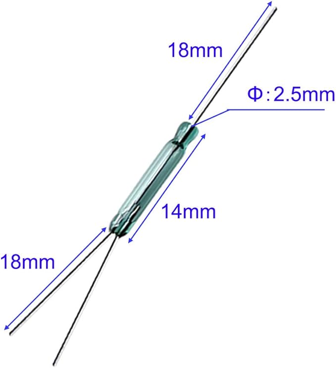 10pcs 4W 3 Pin Reed Switch Reed Contact Normally Open N/O N/C SPDT, Glass Reed - Image 3