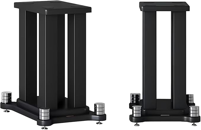 A Pair of Universal Speaker Stands, Heavy Duty Speaker Stands Holds Bookshelf by RAJYQODIS