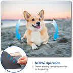 Corgi on The Beach Gaming Mouse Mat, Square Waterproof Non-Slip Rubber Base - Image 6