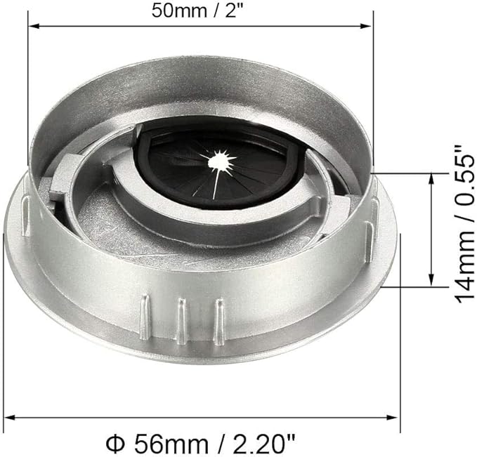 uxcell Cable Hole Cover, 2Inch/50mm Zinc Alloy Desk Wire Cord Cable Grommets - Image 2