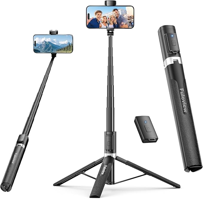 Selfie Stick Travel Tripod for iPhone Wireless Remote for Selfies, Extendable - Image 8