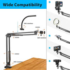 Overhead Camera Mount with Ring Light, Flexible Articulating Phone Arm Stand - Image 5