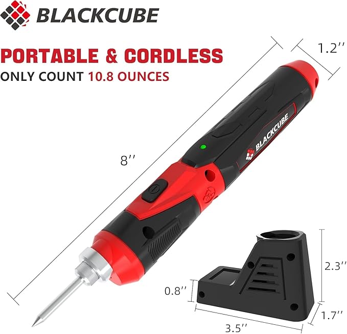 BLACKCUBE 4V Cordless Soldering Iron Kit, Rechargeable Soldering Iron - Image 2