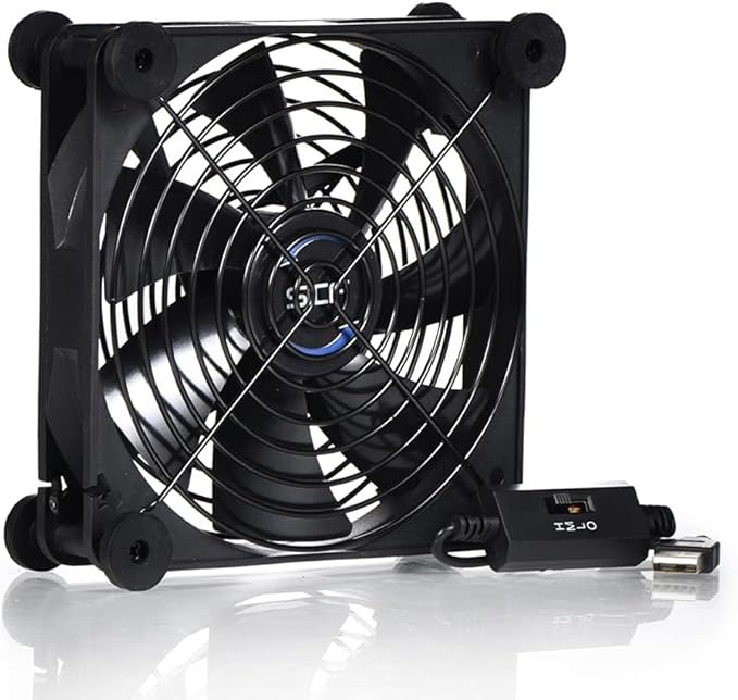 Quiet 140mm USB Fan, 5V USB Portable Cooling Fan by SCCCF