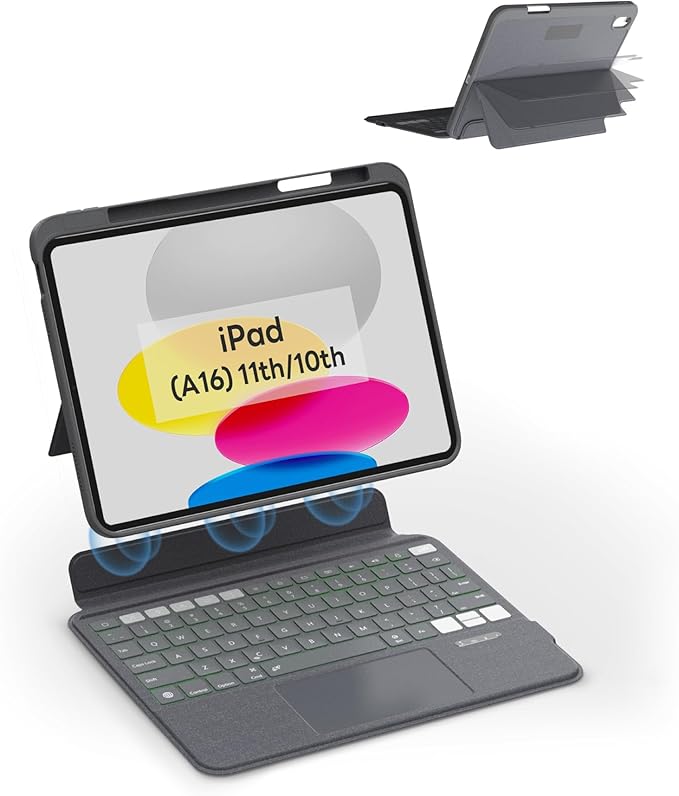EIP Magnetix Keyboard Case for iPad 11th/10th Generation, by eiP