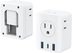 2 Pack European Travel Plug Adapter, Olcorife Foldable International Power by olcorife