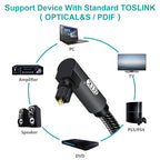 EMK 90 Degree Toslink Optical Cable 360 Degree Free-Rotating Plug Fiber Optic - Image 4