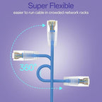 Cat6a Patch Cables 3ft Slim, Cat6 Ethernet Patch Cable Pure Copper, Flexible - Image 4