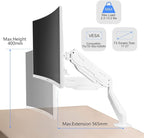 Gas Spring Monitor Arm 32 Inch, Adjustable Single Monitor Desk Mount - Image 2