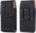 Universal Phone Holster Phone Pouch Case Belt Clip Belt Loops Card Slot Faux by Bourisen