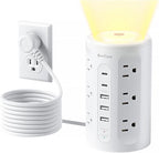 Power Strip Tower with Night Light, 15W Surge Protector Power Strip with USB by anntane