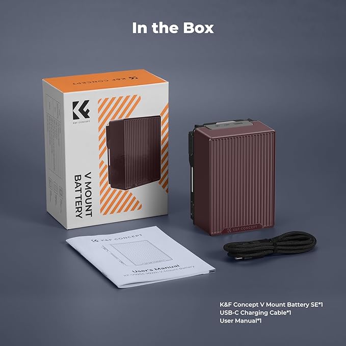 K&F CONCEPT V Mount Battery, 99Wh 6700mAh V-Mount Battery - Image 8
