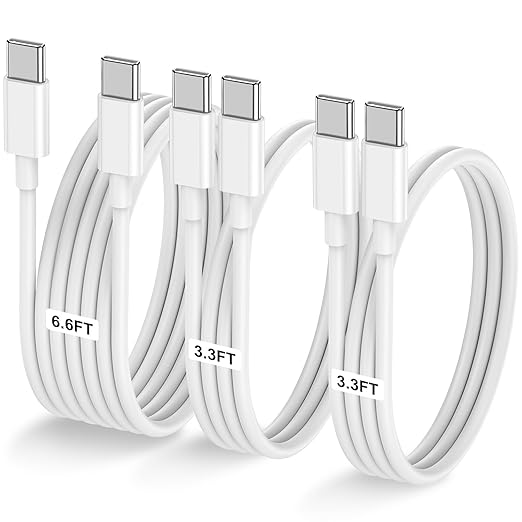 3-Pack 60W USB C to USB C Cable, Type C to Type C Cable, Fast Charging Cable by LOFPYE