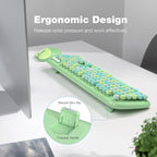 KNOWSQT Wireless Keyboard and Mouse Combo Pale Green - Image 6