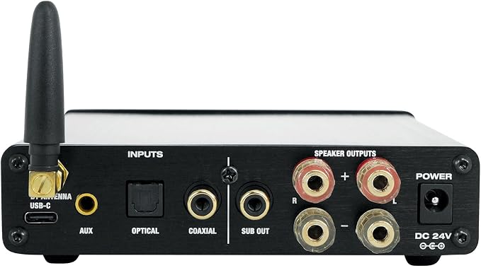 Rockville BLUDAC2B 75W x 2 Hi-Res 192K DAC Amplifier Home Bluetooth Receiver - Image 5
