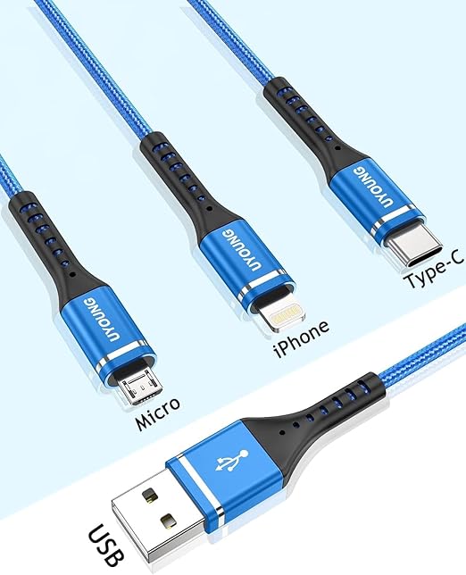 Multi Charging Cable 2Pack 4FT, 3 in 1 Charger Cable Braided Universal Phone - Image 8