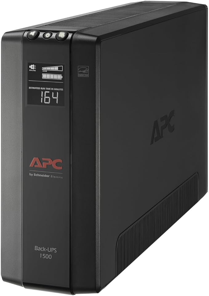 APC UPS Back-UPS Pro 1500VA UPS, 900W Battery Backup & Surge Protector by APCbySchneider-Electric