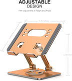 Tablet Stand Holder with Thickened 360°Rotating Base Dual Rod Adjustable - Image 3
