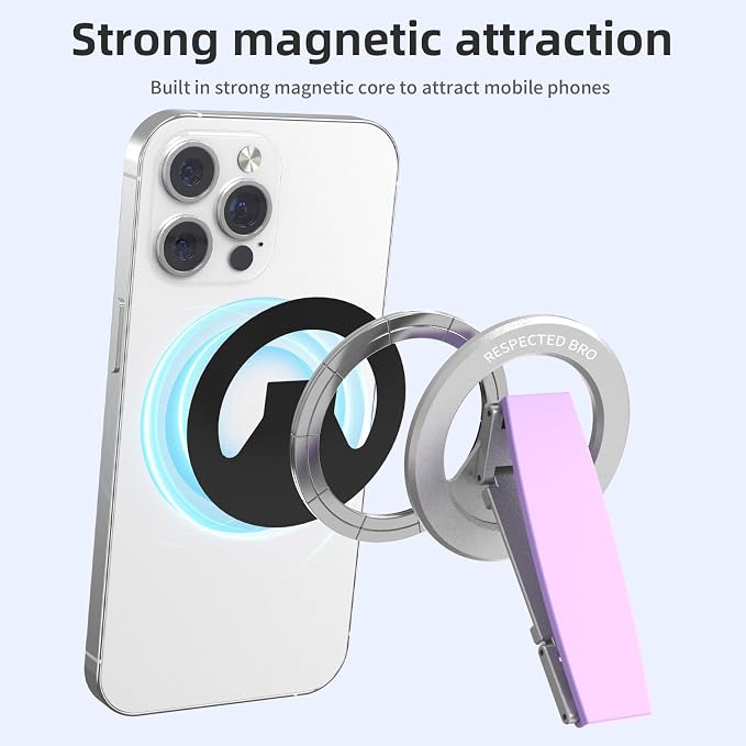 RESPECTED-BRO-Magnetic-Phone-Grip-Stand, Magnetic Phone Ring Holder Kickstand - Image 7