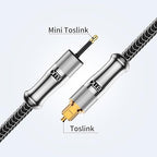 EMK 24K Gold-Plated Toslink to Mini Toslink Cable - Image 2