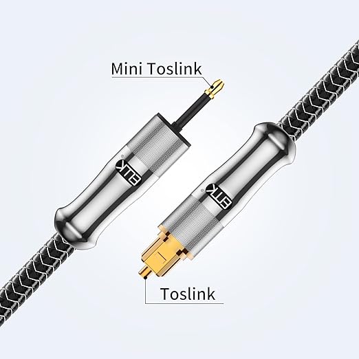EMK 24K Gold-Plated Toslink to Mini Toslink Cable - Image 2