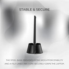 HumanCentric Vertical Laptop Stand in Black Aluminum, Upright Adjustable Holder - Image 6