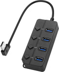 90 Degree USB Hub Splitter YACSEJAO USB 2.0 Data Hub by YACSEJAO