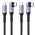 USB C 3.1 Data Cable 10FT 2 Packs, Right Angle 100W Gen 2 Fast Charging 10Gbps by SUMPK