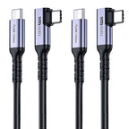 USB C 3.1 Data Cable 10FT 2 Packs, Right Angle 100W Gen 2 Fast Charging 10Gbps by SUMPK