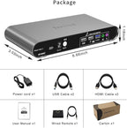 2 Computers 1 HDMI Monitor Automatic KVM Switch 8K@60Hz, Hotkey Switching - Image 7