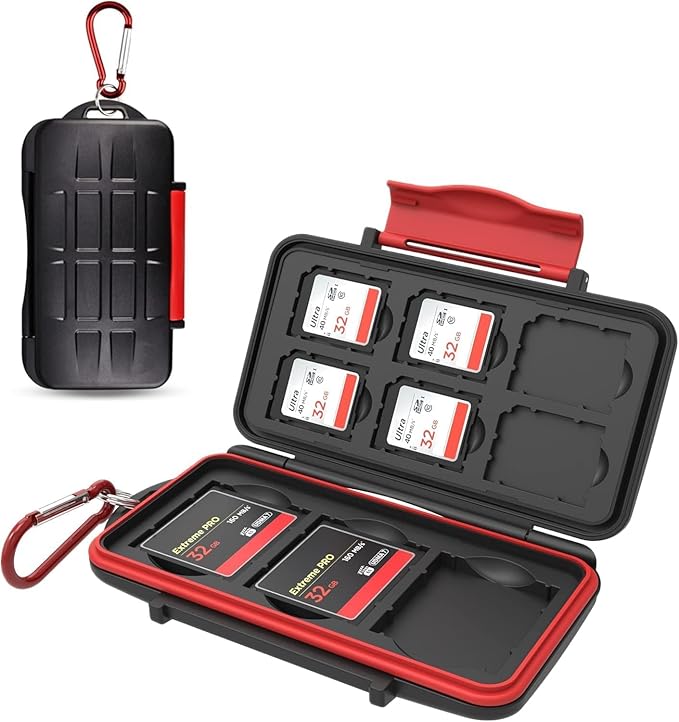 Kiorafoto 9 Slots Professional Water-Resistant Anti-Shock Holder Storage SD by Kiorafoto