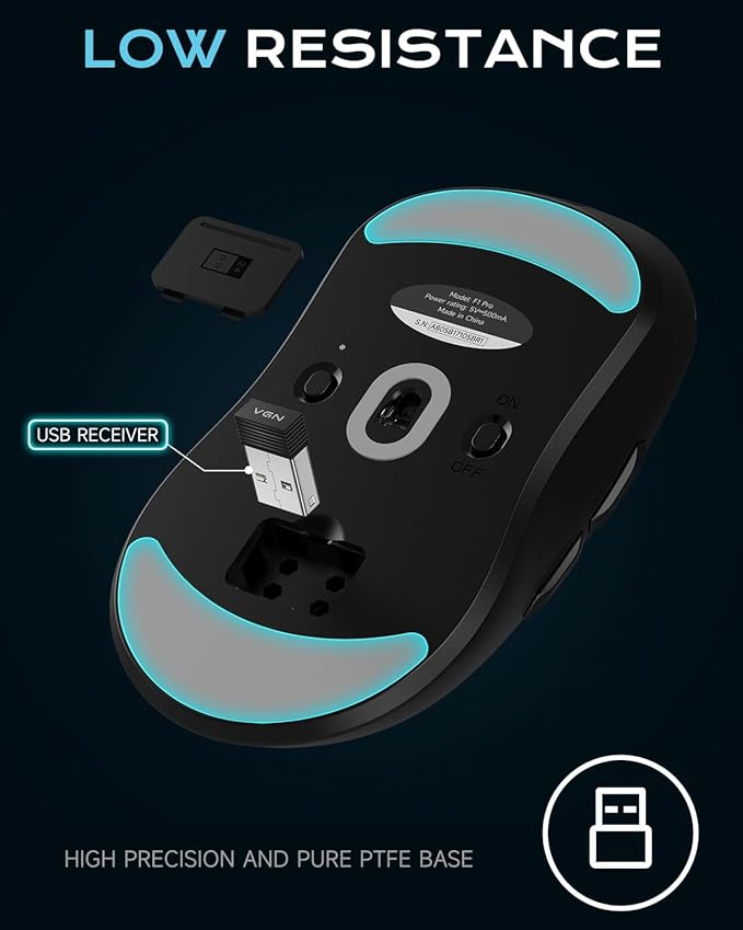 VGN Dragonfly F1 Pro Wireless Gaming Mouse - 49g Ultra-Lightweight - Image 7