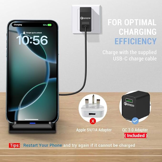 20W Fast Wireless Charger, Wireless Charging Stand Compatible - Image 4